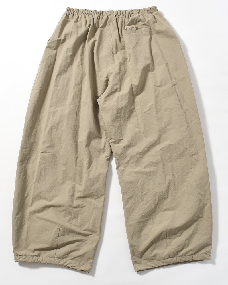 DRAWSTRING WIDE FATIGUE PANTS -KHAKI-