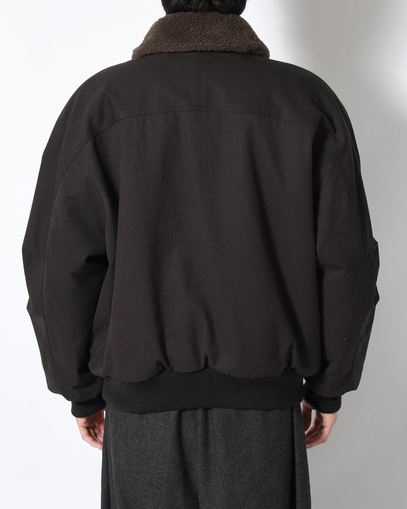 COTTON REVERSIBLE SHEARLING JUMPER -BLACK-