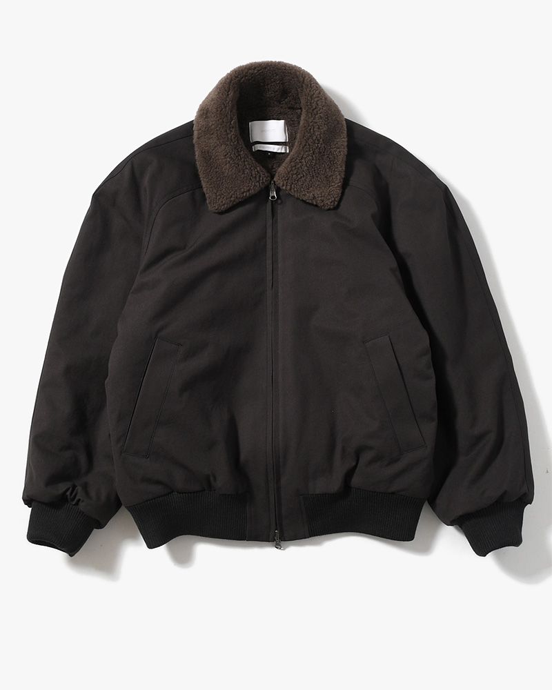 COTTON REVERSIBLE SHEARLING JUMPER -BLACK-