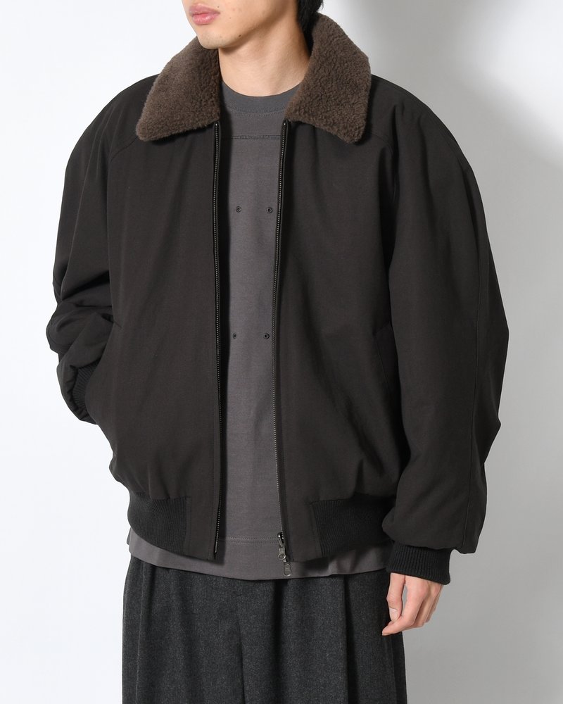 COTTON REVERSIBLE SHEARLING JUMPER -BLACK-
