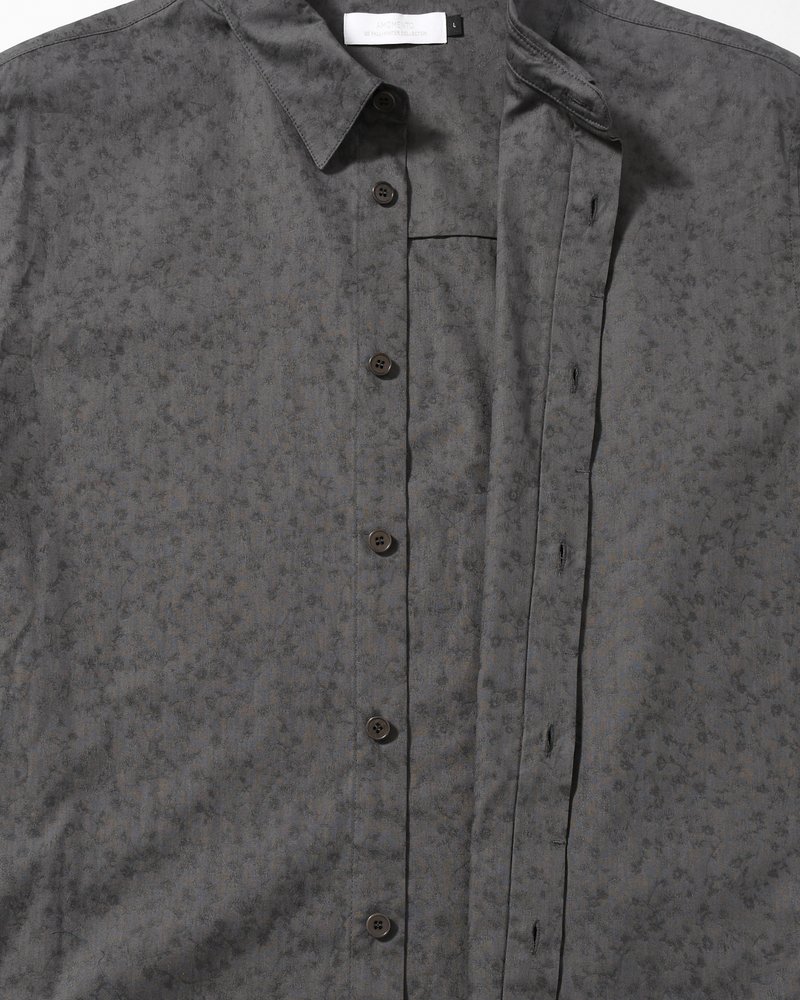 FLORAL BASIC SHIRT -GREY-