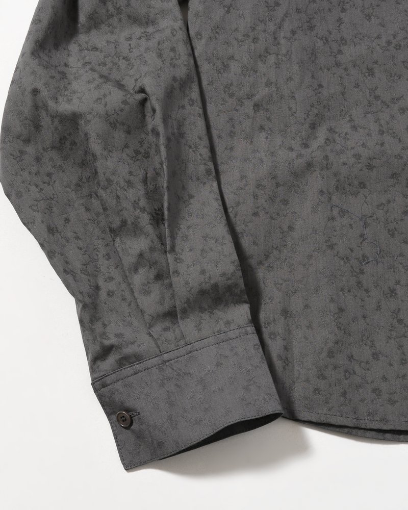 FLORAL BASIC SHIRT -GREY-