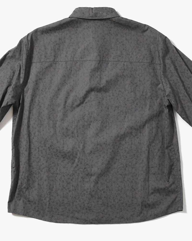 FLORAL BASIC SHIRT -GREY-