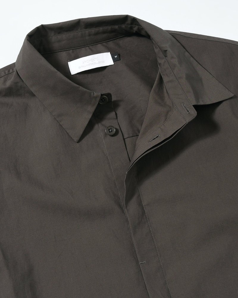 OVERSIZED SHIRT -GREY-