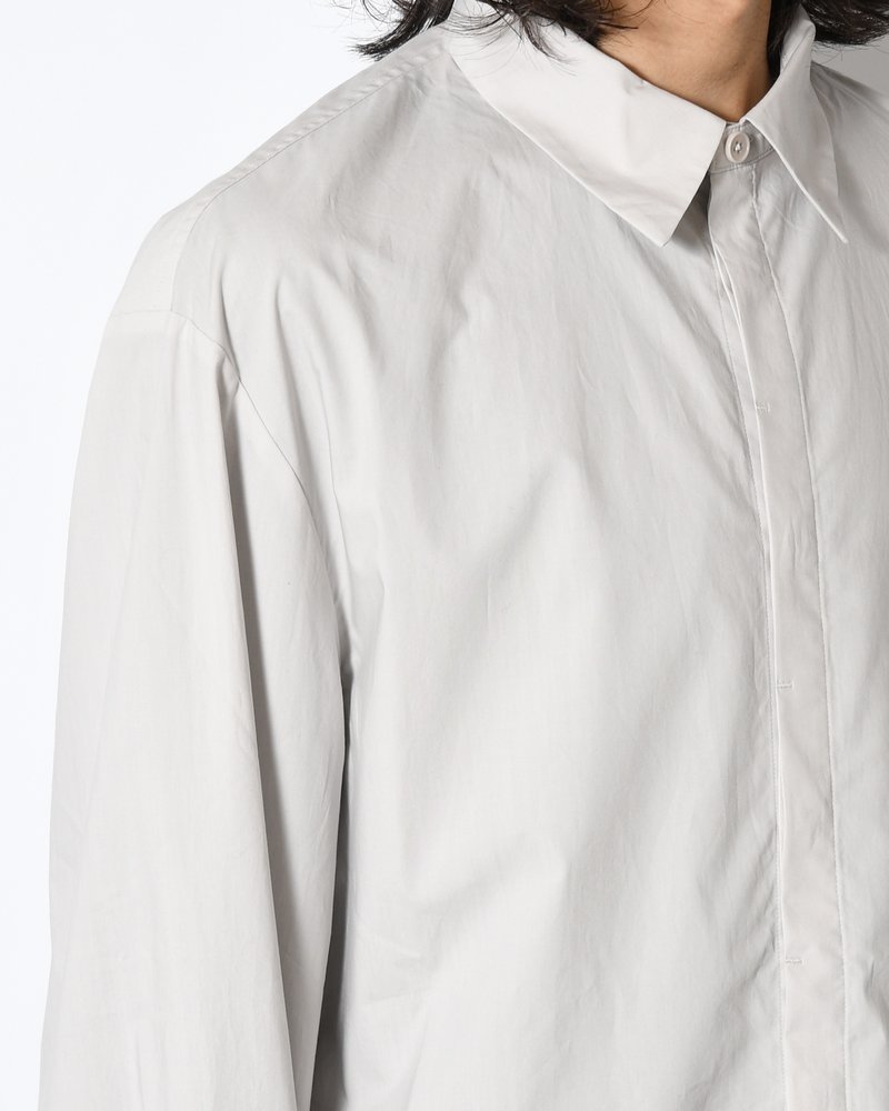 OVERSIZED SHIRT -LIGHT GREY-