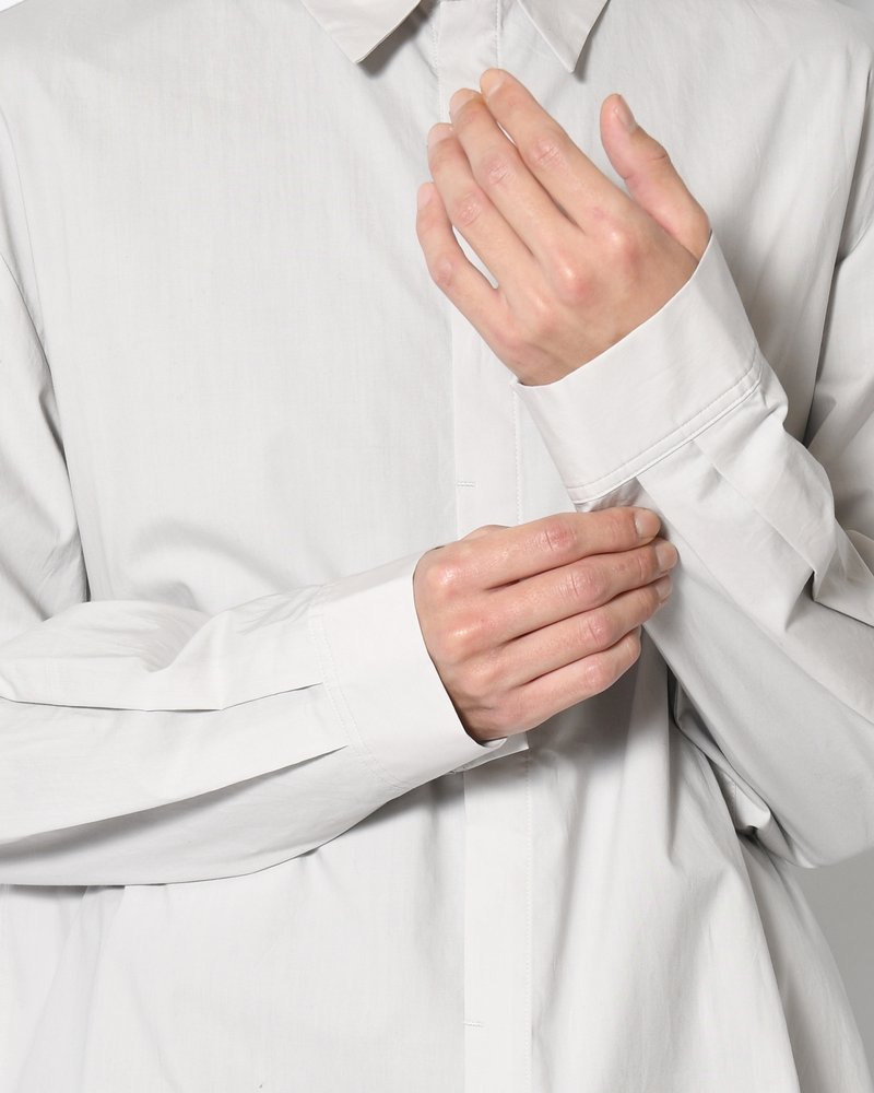 OVERSIZED SHIRT -LIGHT GREY-