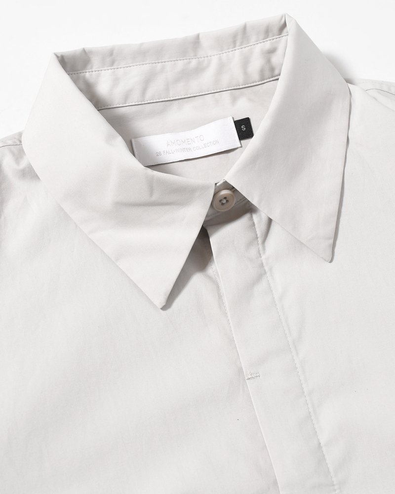 OVERSIZED SHIRT -LIGHT GREY-