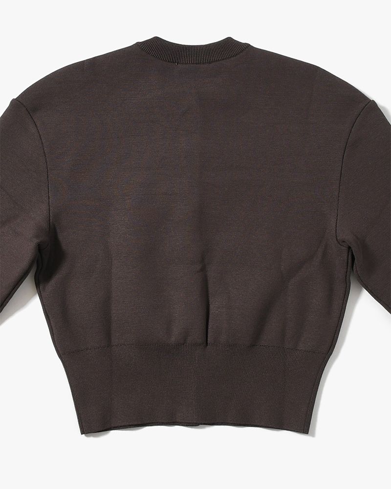 ROUNDED SLEEVE CARDIGAN (Women) -BROWN-