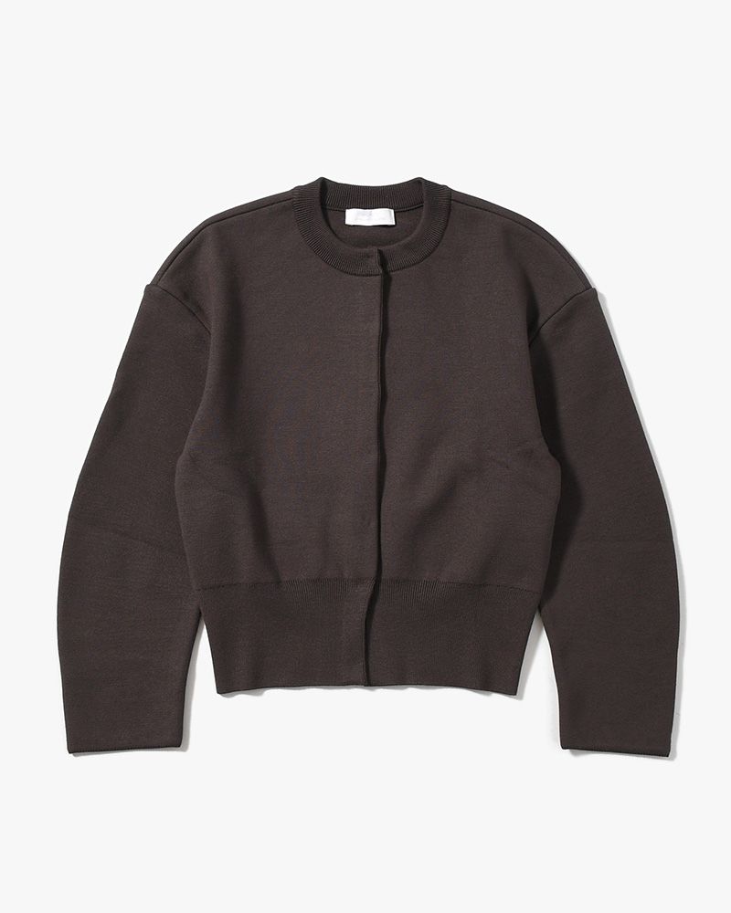ROUNDED SLEEVE CARDIGAN (Women) -BROWN-