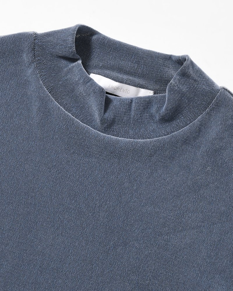 MOCK NECK TOP (Women) -BLUE-