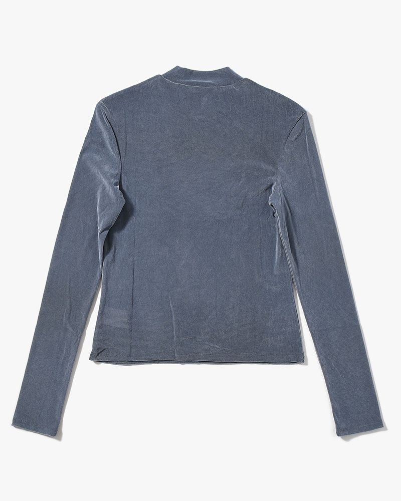 MOCK NECK TOP (Women) -BLUE-