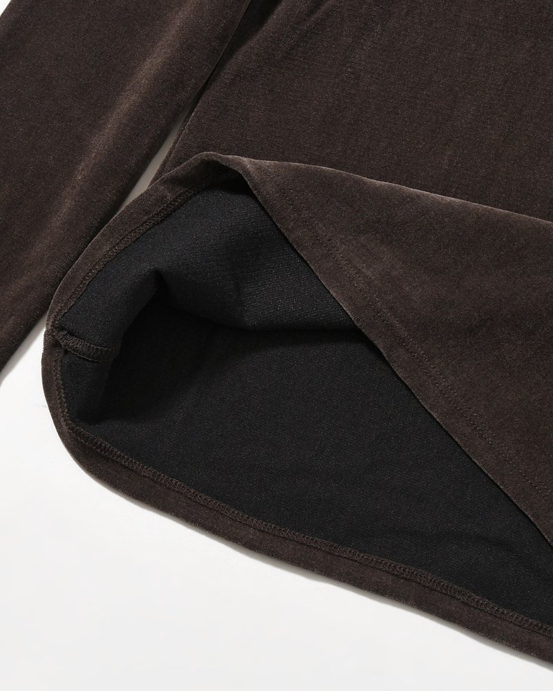 MOCK NECK TOP (Women) -BROWN-