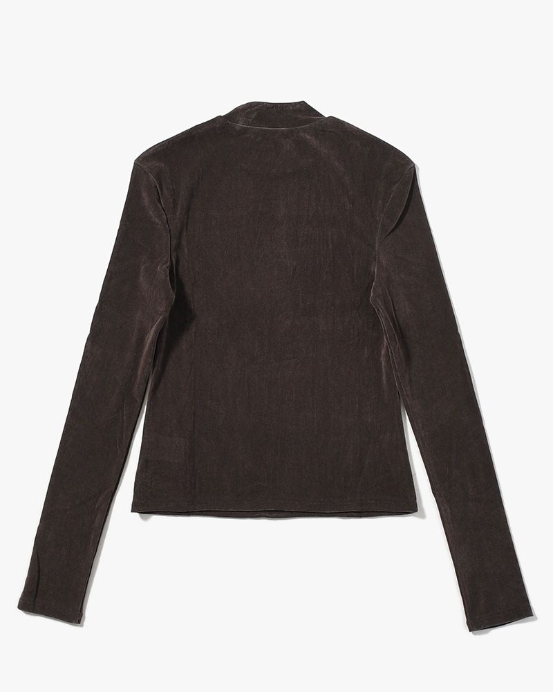 MOCK NECK TOP (Women) -BROWN-