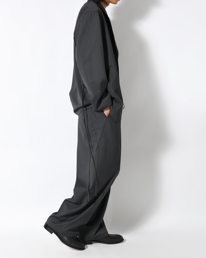 ISLE SLACKS -GREY STRIPE-