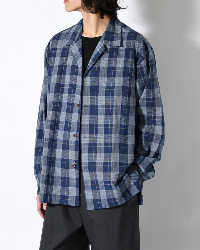 IMI SHIRT PLAID -INDIGO PLAID-