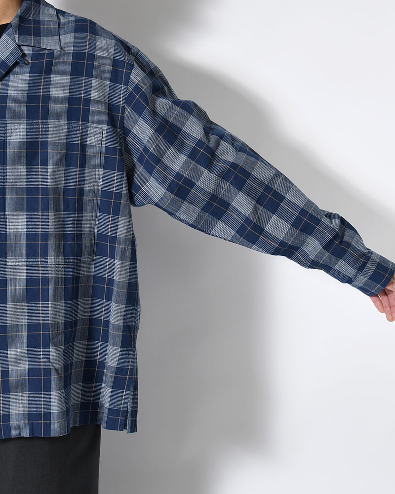 IMI SHIRT PLAID -INDIGO PLAID-