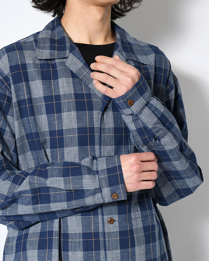 IMI SHIRT PLAID -INDIGO PLAID-