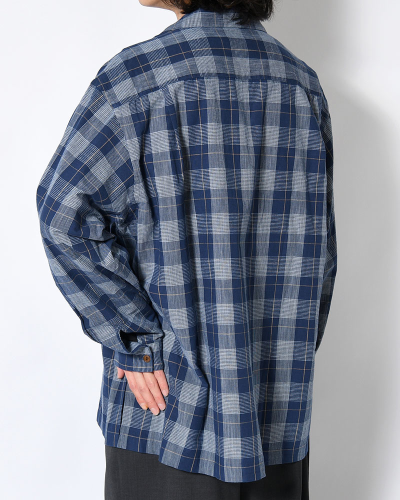 IMI SHIRT PLAID -INDIGO PLAID-