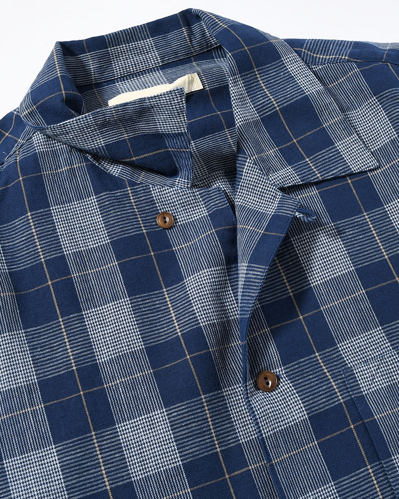 IMI SHIRT PLAID -INDIGO PLAID-