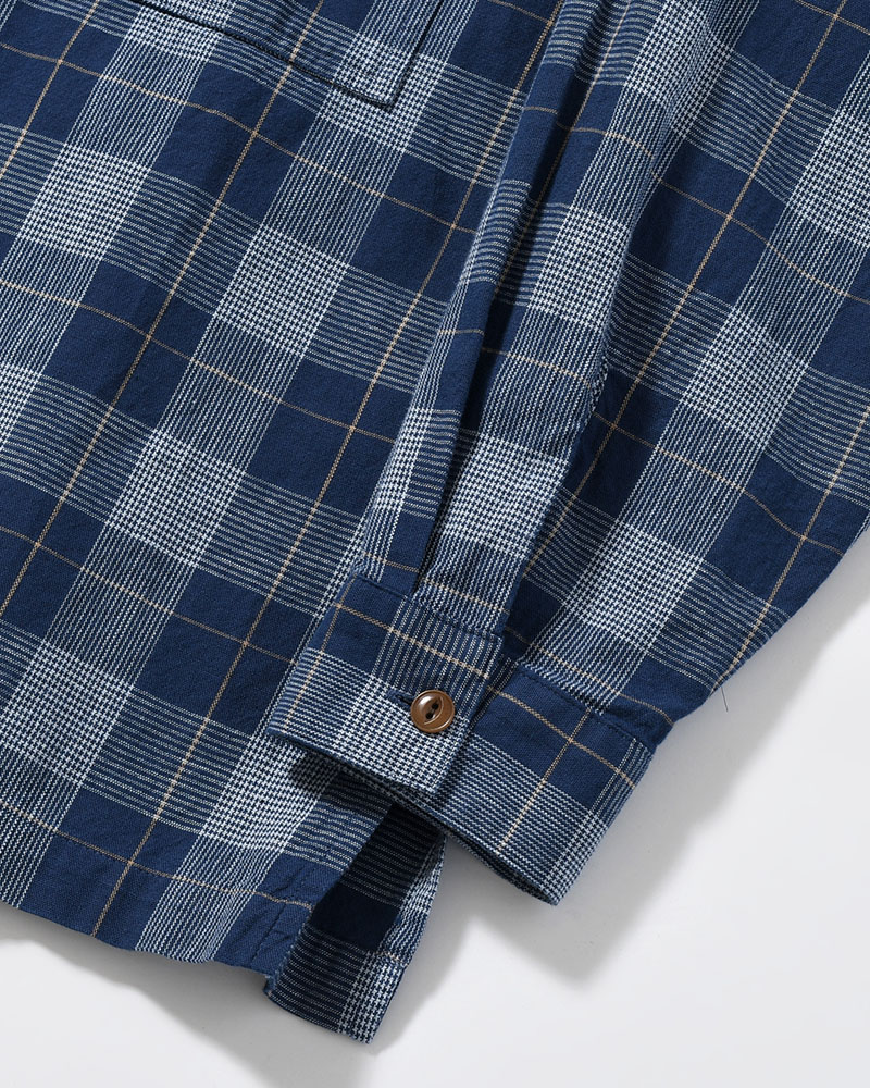 IMI SHIRT PLAID -INDIGO PLAID-