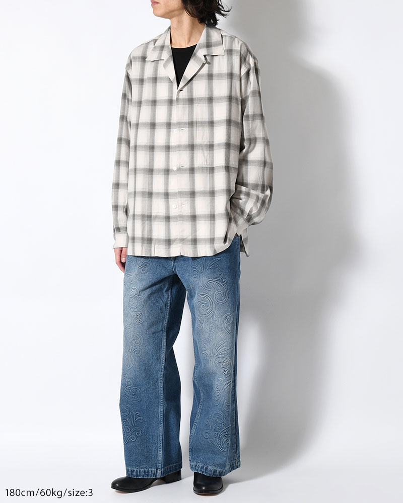 IMI SHIRT PLAID -IVORY PLAID-