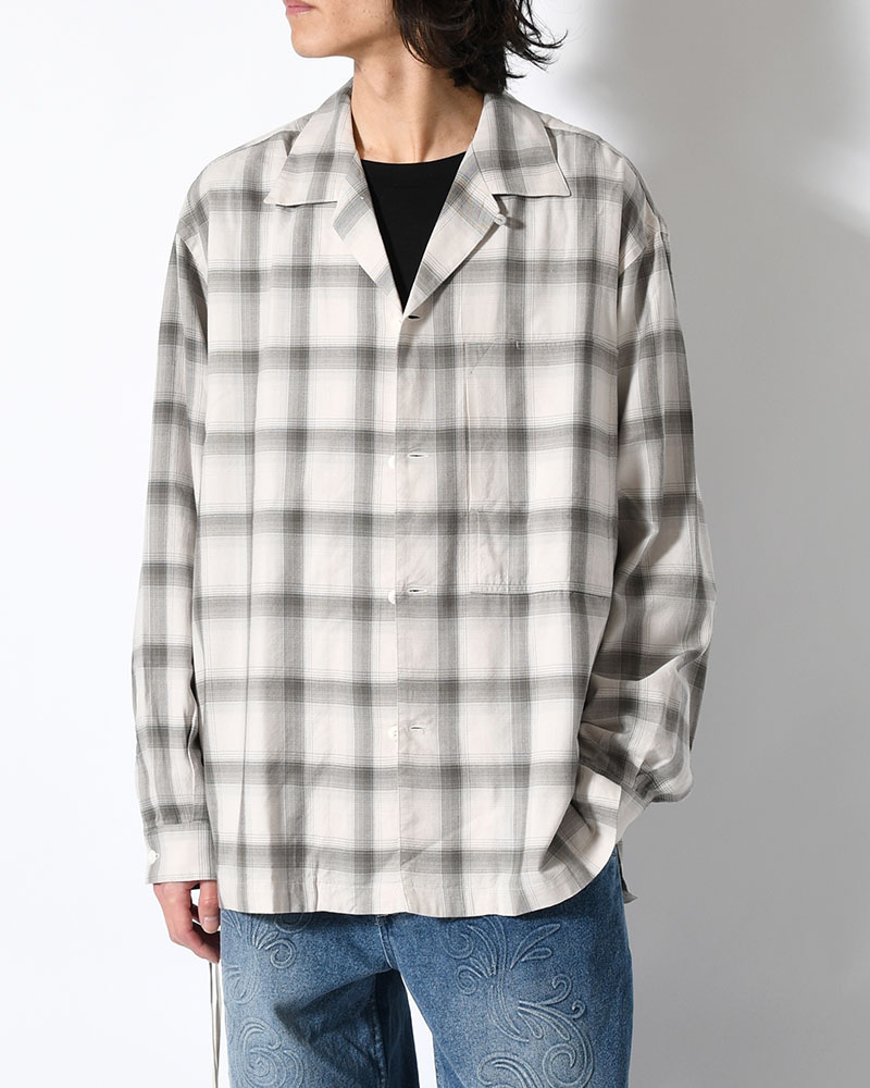 IMI SHIRT PLAID -IVORY PLAID-