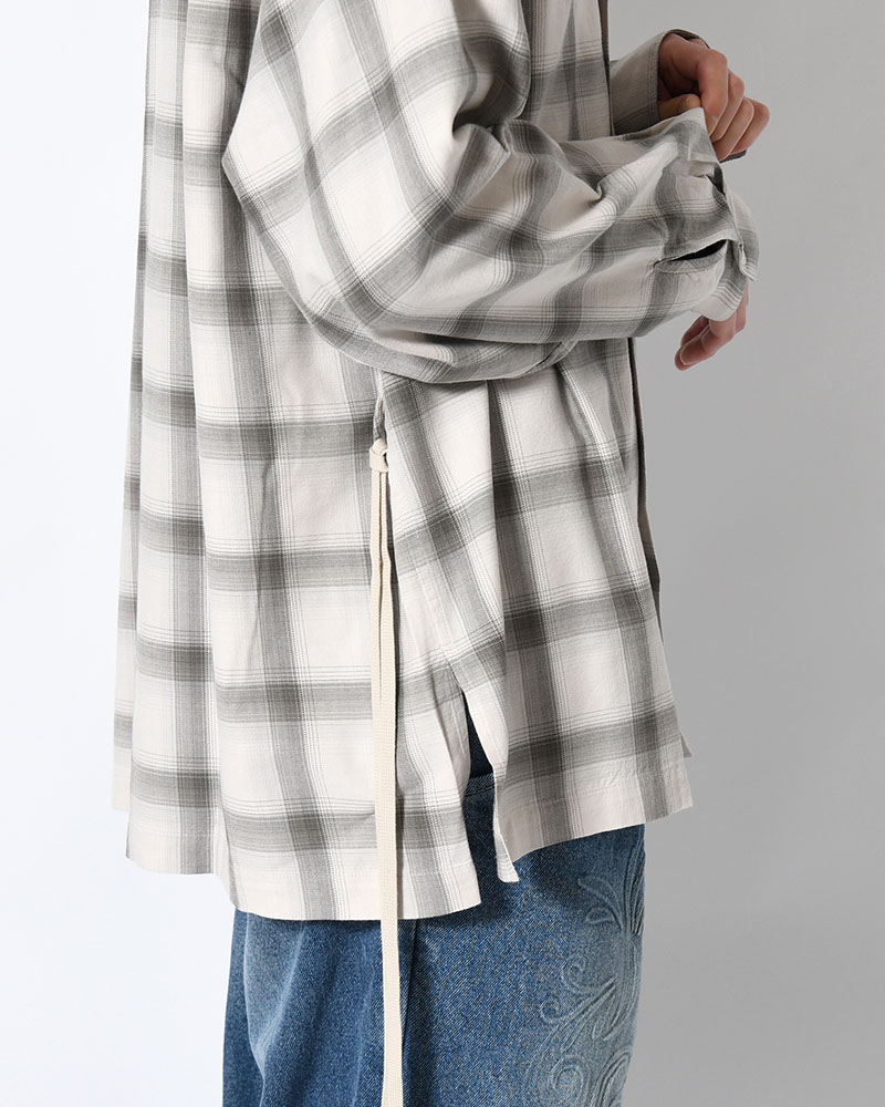 IMI SHIRT PLAID -IVORY PLAID-