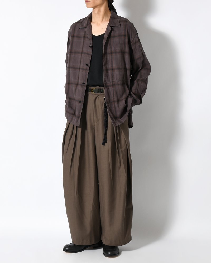 IMI SHIRT PLAID -CHARCOAL PLAID-