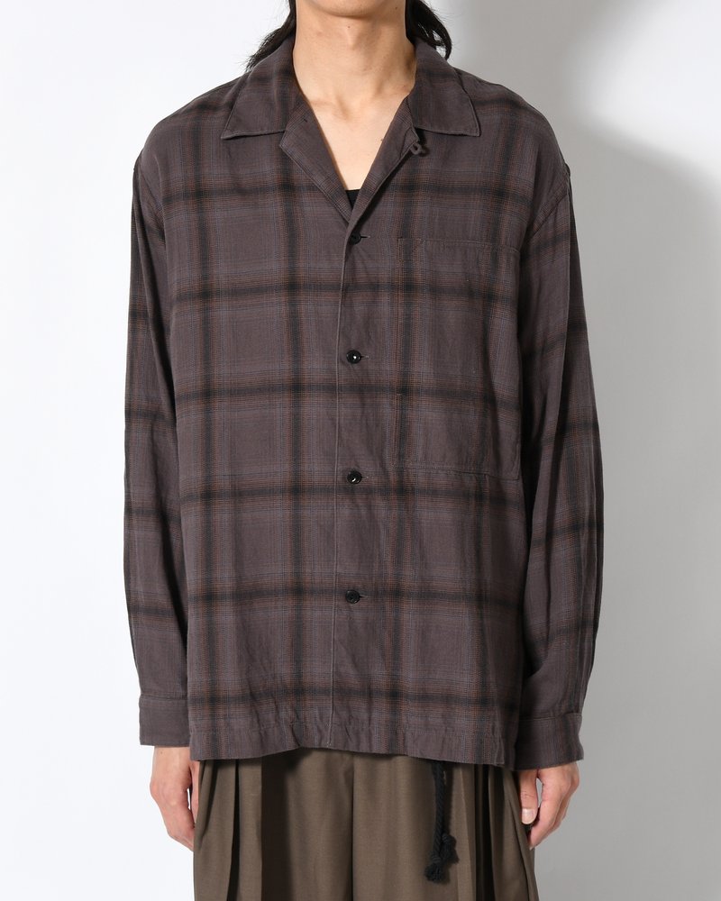 IMI SHIRT PLAID -CHARCOAL PLAID-