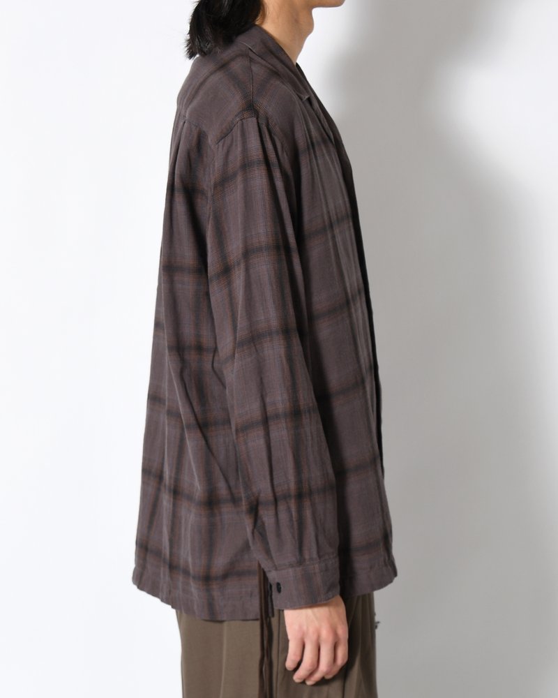 IMI SHIRT PLAID -CHARCOAL PLAID-