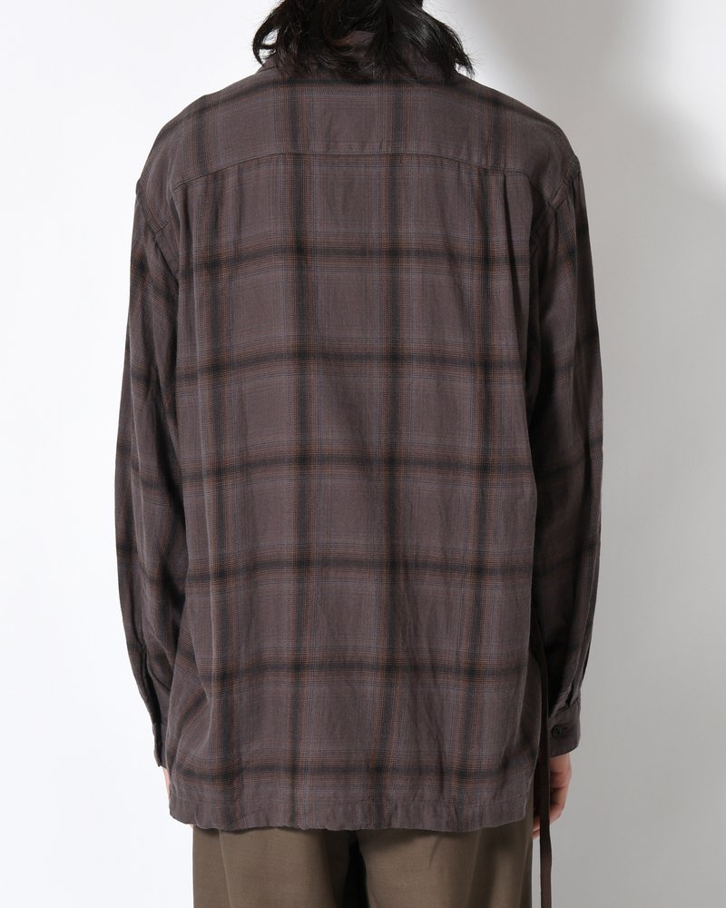 IMI SHIRT PLAID -CHARCOAL PLAID-