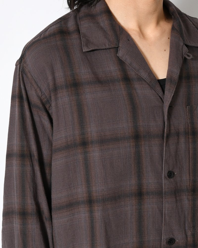 IMI SHIRT PLAID -CHARCOAL PLAID-