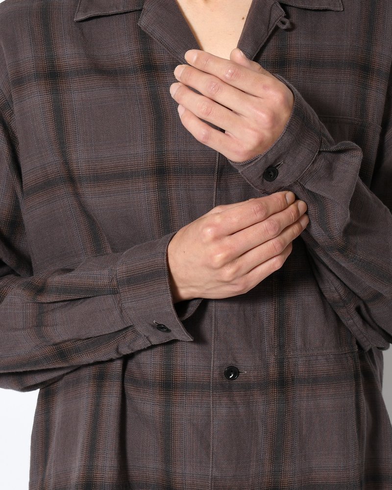 IMI SHIRT PLAID -CHARCOAL PLAID-