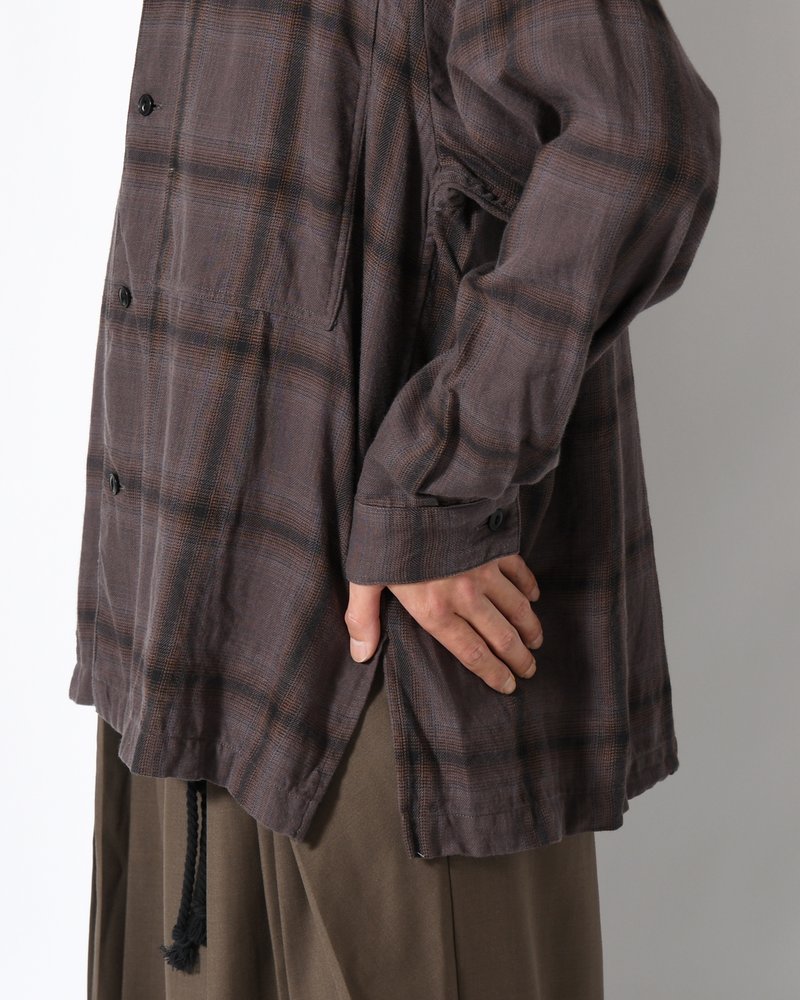 IMI SHIRT PLAID -CHARCOAL PLAID-