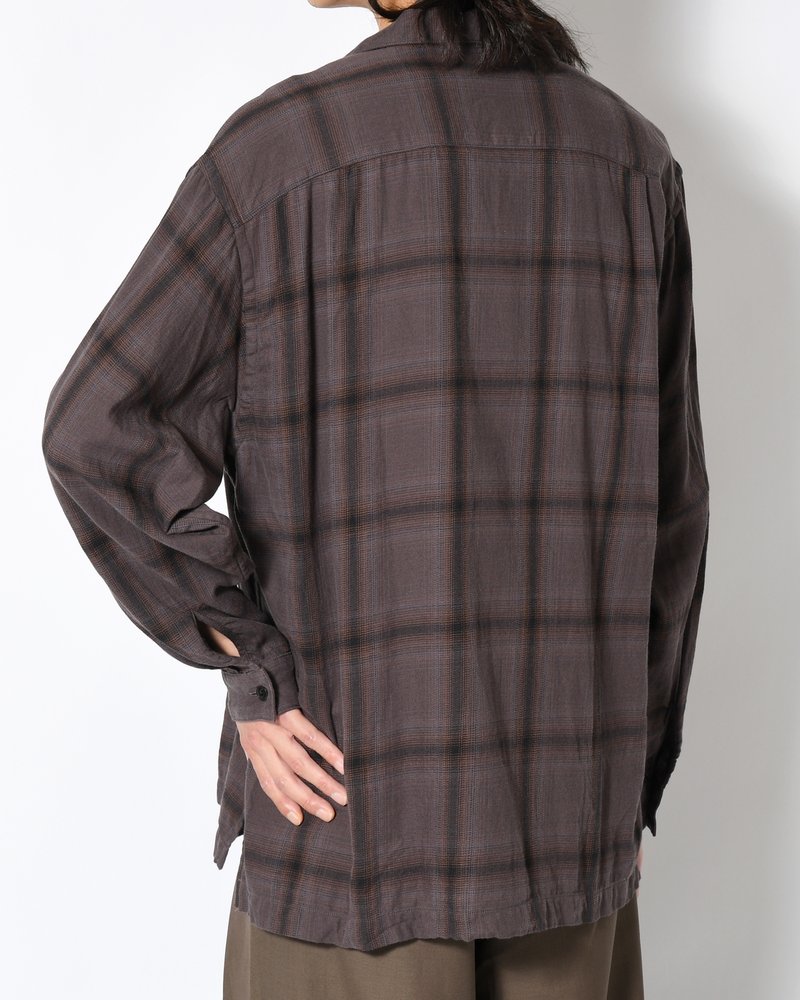 IMI SHIRT PLAID -CHARCOAL PLAID-