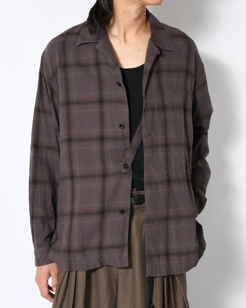 IMI SHIRT PLAID -CHARCOAL PLAID-