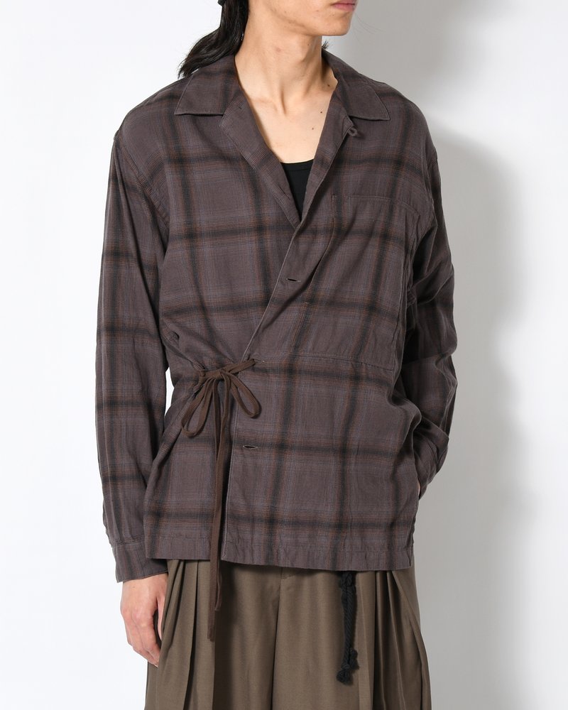 IMI SHIRT PLAID -CHARCOAL PLAID-