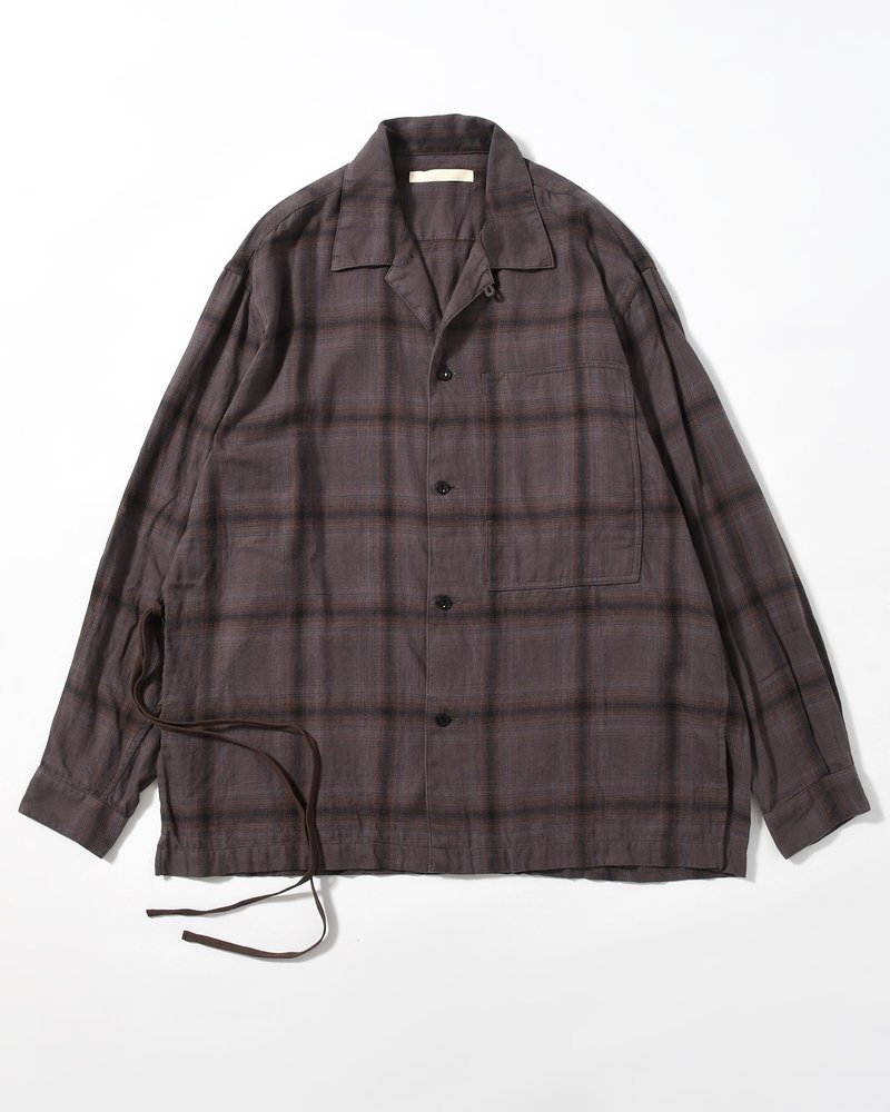 IMI SHIRT PLAID -CHARCOAL PLAID-