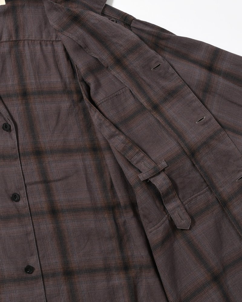 IMI SHIRT PLAID -CHARCOAL PLAID-