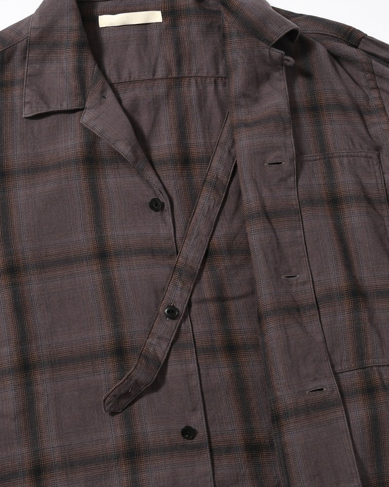 IMI SHIRT PLAID -CHARCOAL PLAID-