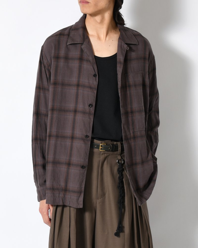 IMI SHIRT PLAID -CHARCOAL PLAID-