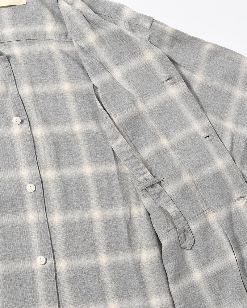 IMI SHIRT PLAID -H.GREY PLAID-