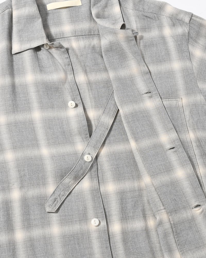 IMI SHIRT PLAID -H.GREY PLAID-