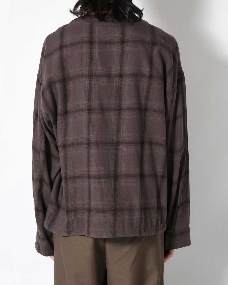 F.E CARDIGAN PLAID -CHARCOAL PLAID-