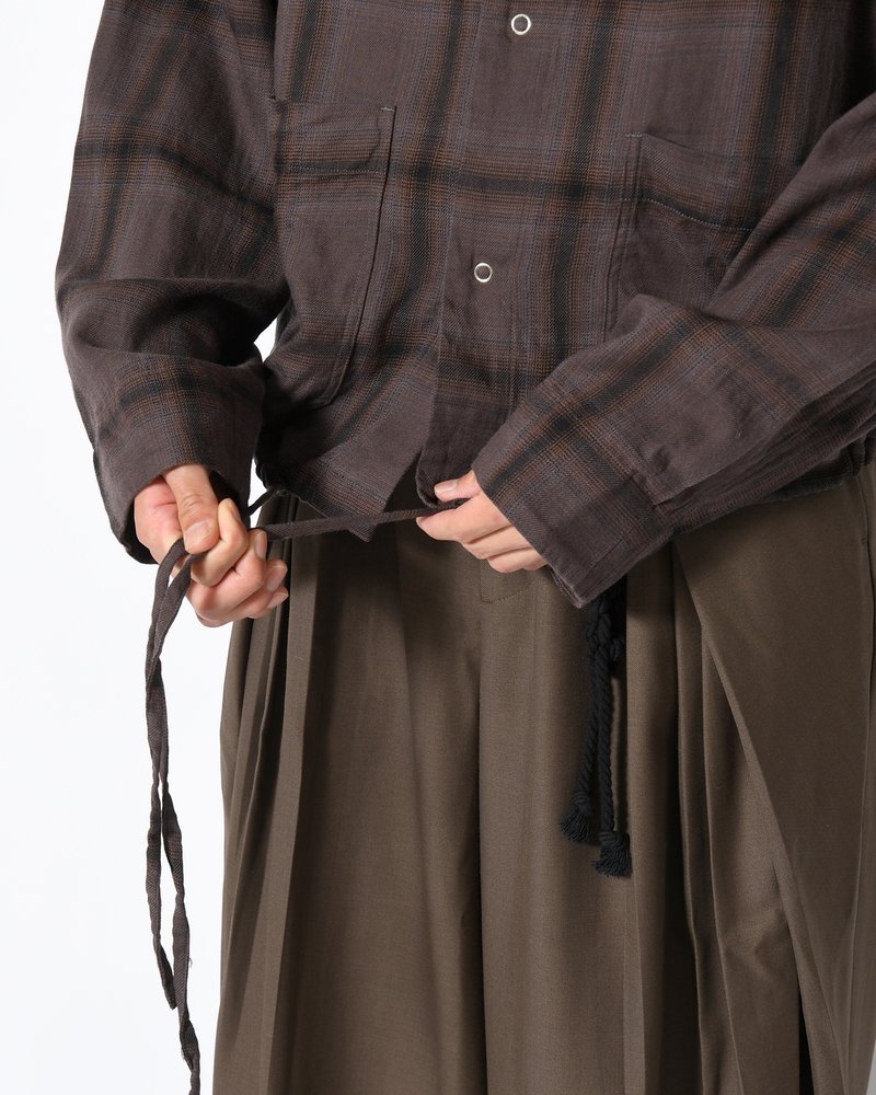 F.E CARDIGAN PLAID -CHARCOAL PLAID-