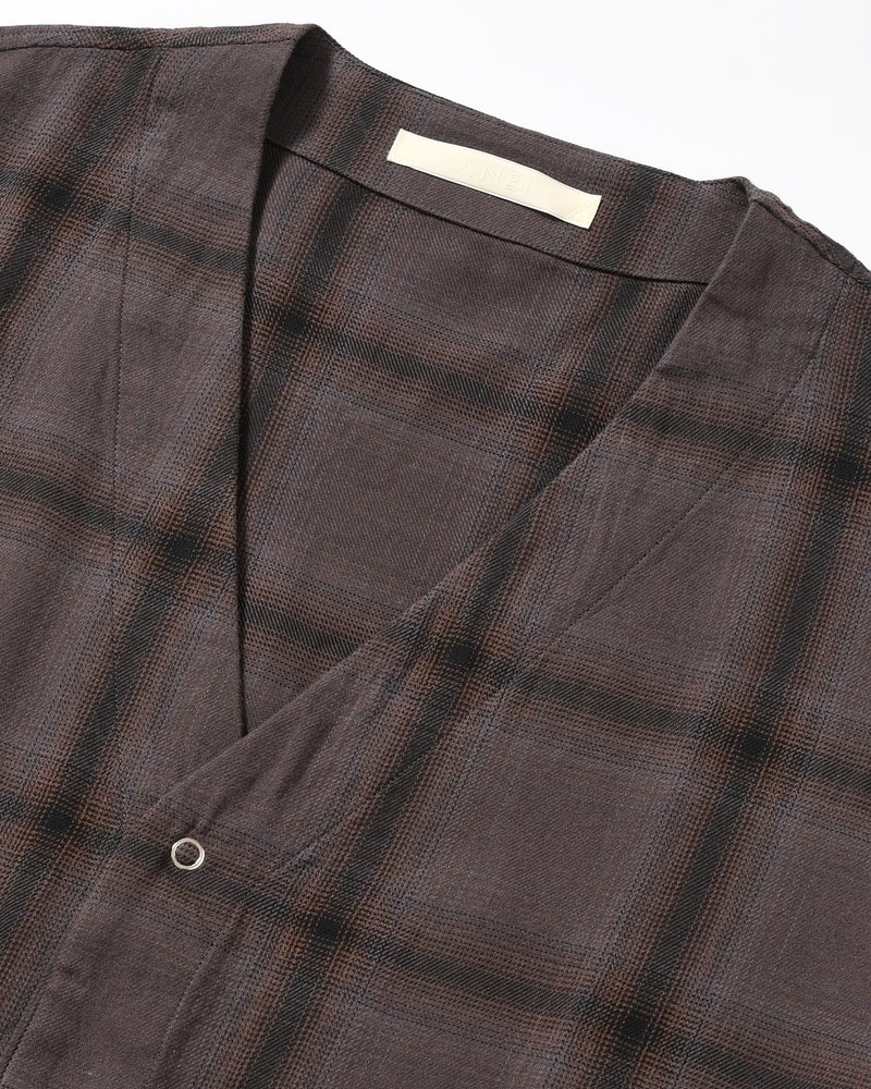 F.E CARDIGAN PLAID -CHARCOAL PLAID-