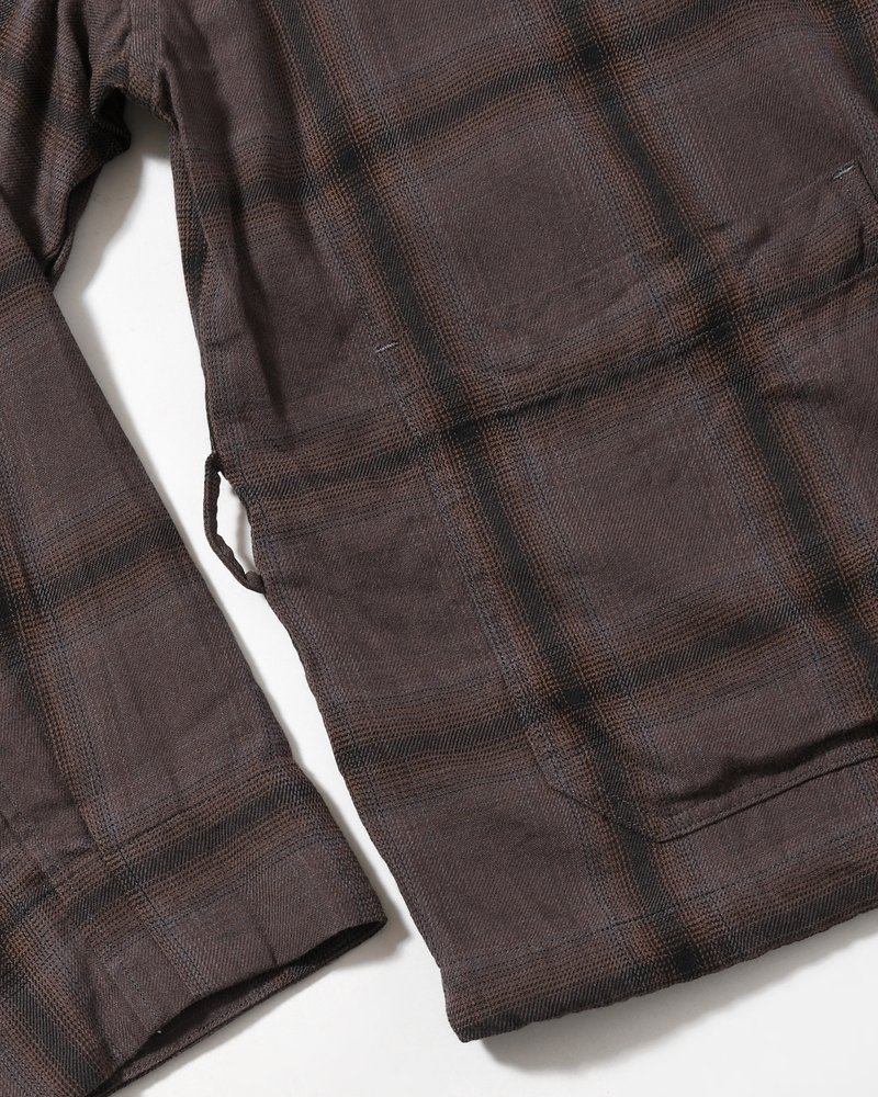 F.E CARDIGAN PLAID -CHARCOAL PLAID-