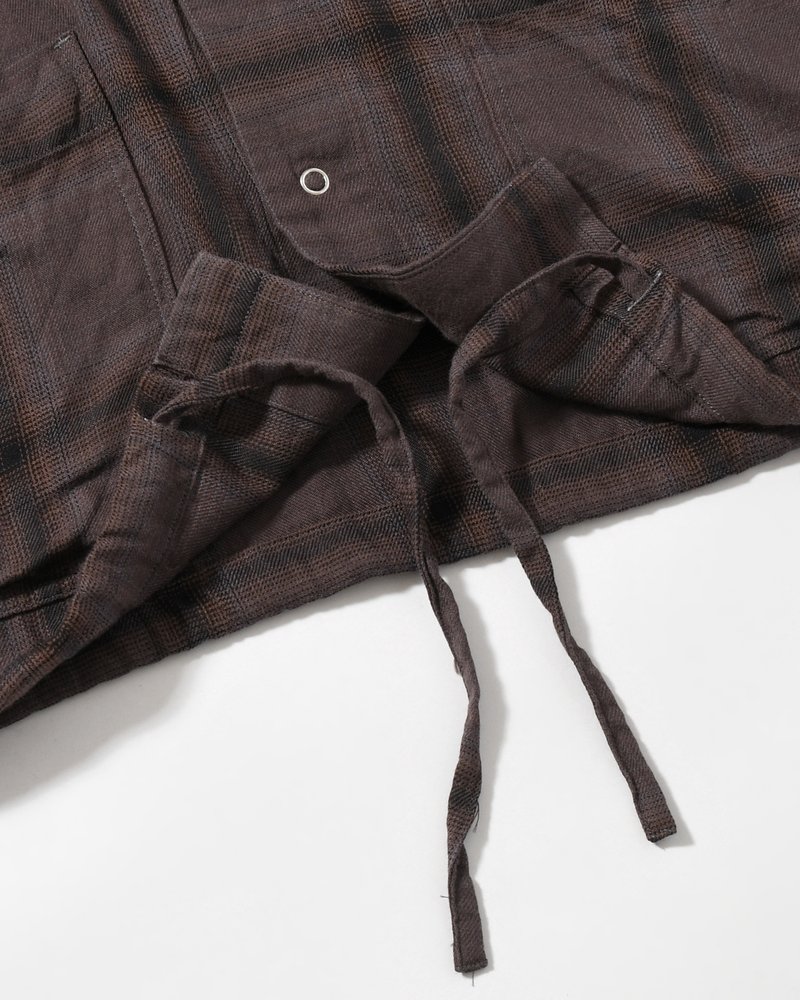 F.E CARDIGAN PLAID -CHARCOAL PLAID-