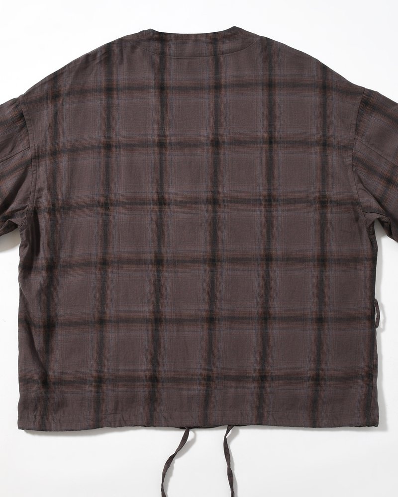 F.E CARDIGAN PLAID -CHARCOAL PLAID-