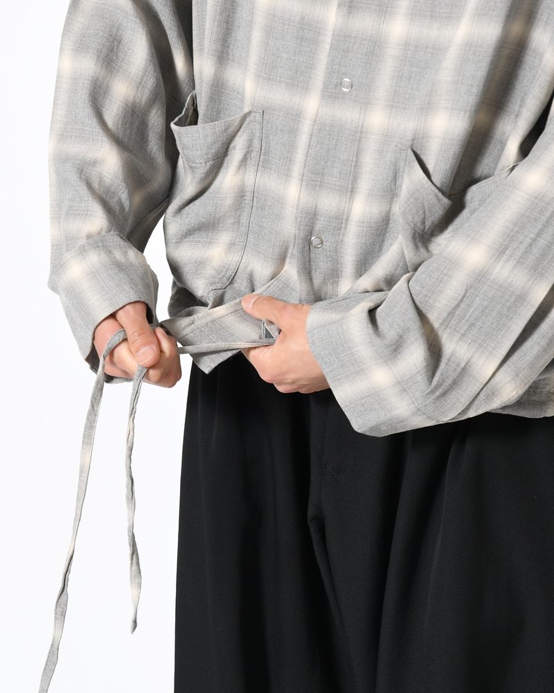 F.E CARDIGAN PLAID -H.GREY PLAID-